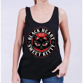 tílko dámské - KITTY - BLACK HEART - 13584