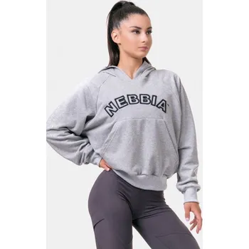 Dámská mikina Nebbia Iconic Hero mikina s kapucí 581 light grey S