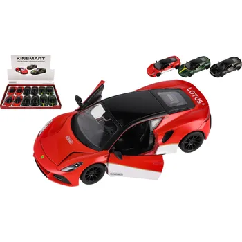autíčko Teddies Auto Kinsmart Lotus Emira 1:38 kov/plast 12,5cm 3 barvy na zpětné natažení