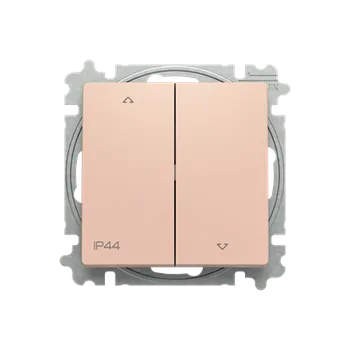 vypínač ABB 3559T-A88940 242 ZONI® s IP44 krytím, Ovladač žaluziový řazení č.1/0+1/0 PUDROVÁ