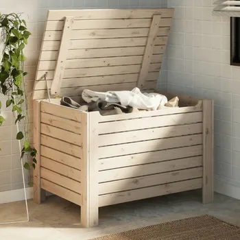 Truhla vidaXL Úložný box na kolečkách RANA 80 x 49 x 54 cm borové dřevo [4002322] Barva: Přírodní