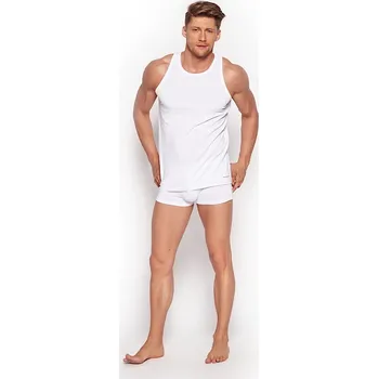 Pánské tílko Pánský nátělník 18732 Brass white - HENDERSON Bílá M