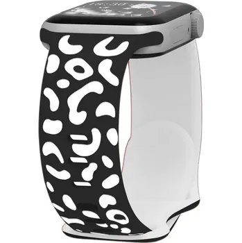 Gravírované zvířecí vzory řemínek pro Apple Watch 42/44/45/46/49mm Barva: Černo-Bílá