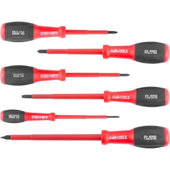 Šroubovák Sada skrutkovačov Strend Pro SD0104, VDE 6 dielna, ploché + Phillips, elektrikárska, 1000V