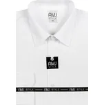 Pánská košile AMJ Slim fit s jemnou strukturou - bílá velikost: 37, délka rukávu: dlouhý rukáv