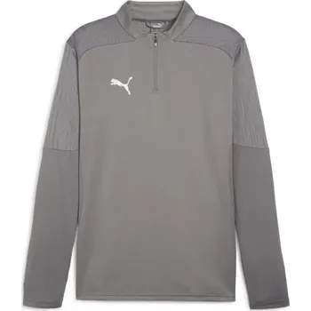 Pánská móda Pánské fotbalové triko Puma TEAMFINAL TRAINING 1/4 ZIP XL Tmavě šedá, Bílá
