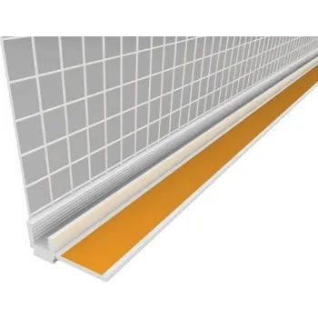 Podlahová lišta Likov Začišťující okenní lišta APU s tkaninou 6 mm profil 1,6 m
