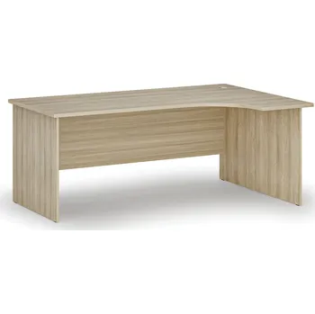Psací stůl B2B Partner Rohový kancelářský psací stůl PRIMO WOOD, 180x120 cm, pravý, dub přírodní