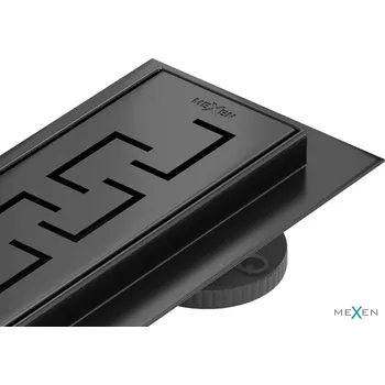 Odvodňovací žlab Mexen Flat 360° M15 otočný lineární odtok 90 cm, černý - 1724090-40
