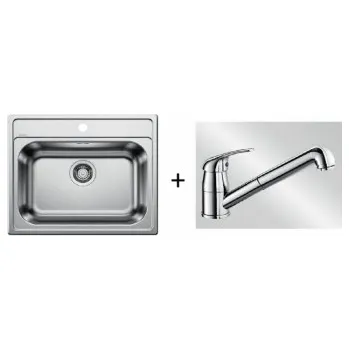 Nerezový dřez Blanco SET 01-B 25 Dana 6 přírodní lesk + Daras - S chrom