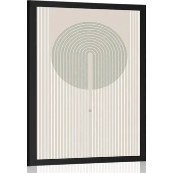 Plakát Dovido Plakát stylový vzor s kruhem Mid-Century