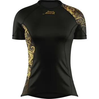 Dámské funkční triko krátký rukáv GOLD ELEGANT černá Bamboo Ultra