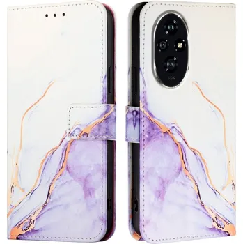 Pouzdro na tablet VSECHNONAMOBIL 79217 ART MARBLE Peněženkový kryt pro Honor 200 Pro PURPLE