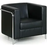 B2B Partner Kožené křeslo CLUB, černá