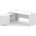 B2B Partner Kancelářský stůl se skříňkou MIRELLI 160x160 cm, levý, bílý