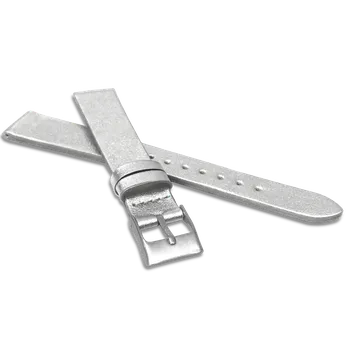 Řemínek na hodinky MINET Stříbrný řemínek z luxusní kůže Top Grain - 14 MSSUZ14