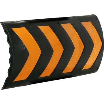 parkovací zábrana B2B Partner Protinárazová ochrana stěny, délka 800 mm, zlutá/černá