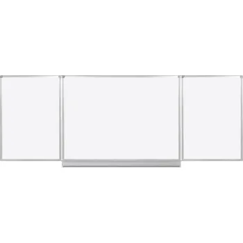 B2B Partner Bílá popisovací otevírací tabule na zeď, magnetická 2400 x 1200 mm