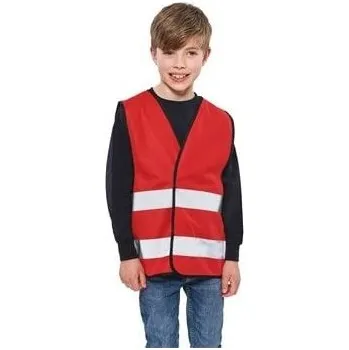 Cyklistická vesta Červená dětská reflexní vesta Velikost: S