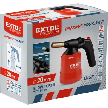 Horkovzdušná pistole hořák s piezo zapalováním na propichovací kartuše