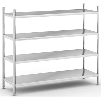 Dílenský regál B2B Partner Nerezový policový regál, 1550 x 1500 x 600 mm, 4 police