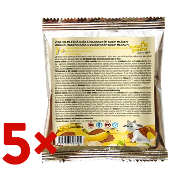 Kozí kaše pšenično-rýžová banan+kakao 5 porcí na cesty