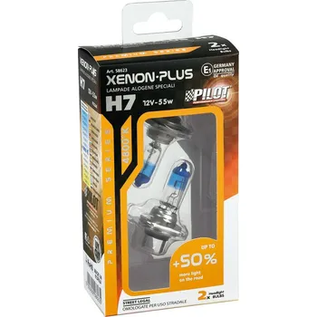 Autožárovka Autožárovky H7 PILOT xenon PLUS 12V, 55W +50% sada 2ks