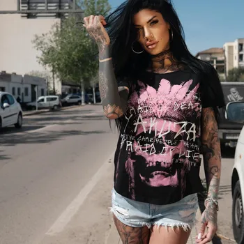 Dámské triko Yakuza Afraid Curved Crew 24128 black Velikost: XS