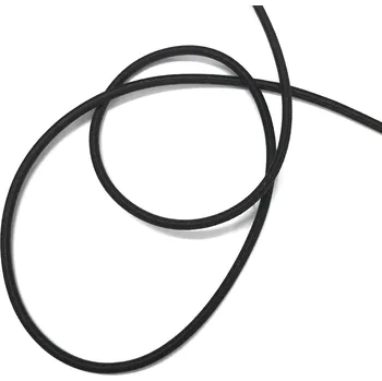 Textilie Pruženka, guma, PEVNĚJŠÍ, kulatá, černá, 3mm, 100metrů