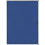 Bi-Office Informační vitrína s textilním povrchem, modrá, 720 x 980 mm