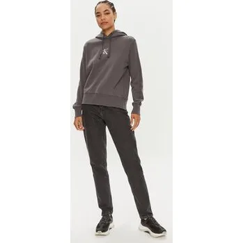 Pánská mikina Calvin Klein Jeans Mikina Monologo J20J223534 Šedá Regular Fit XS