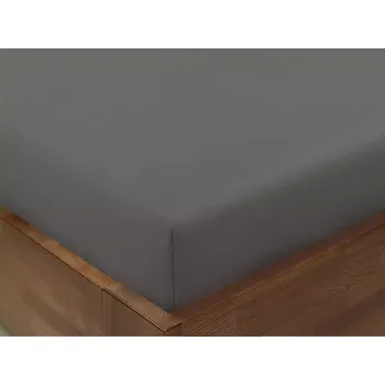 Prostěradlo Bavlněné napínací prostěradlo - tmavě šedé 90x200