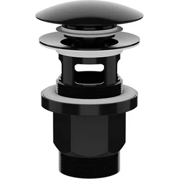 Ventil PLAST BRNO Výpusť 5/4, umyvadlová click-clack, plast, černá