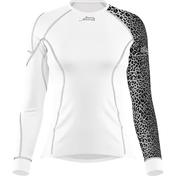 Dámské funkční triko s dlouhým rukávem LEO bílá/šedá Bamboo Heavy - Šedá / XL