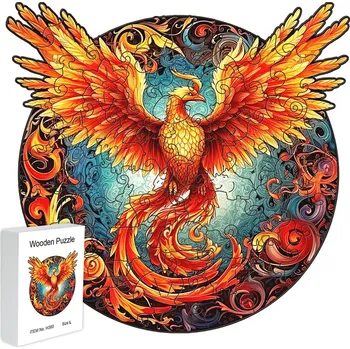 3D puzzle Dřevěné 3D puzzle - Fénix Velikost: S - A5
