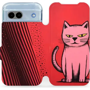 Pouzdro na mobilní telefon Flipové pouzdro Mobiwear - Google Pixel 8A - VP54S Kocourek (Knížkové flip pouzdro, obal, kryt na mobil Google Pixel 8A - VP54S Kocourek, materiál Umělá kůže + TPU - ochrana 360°, stojánek, silikonová vanička, magnetické zavírání)