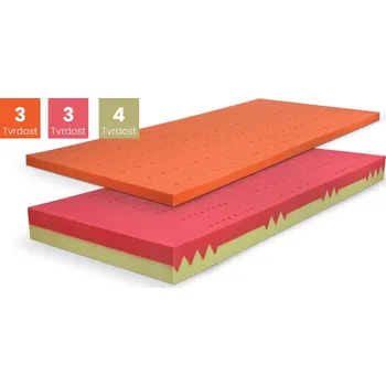 Matrace Blok Duo Visco Hard matrace 100 x 200 cm, PROACTIVE, 22 cm + Akce