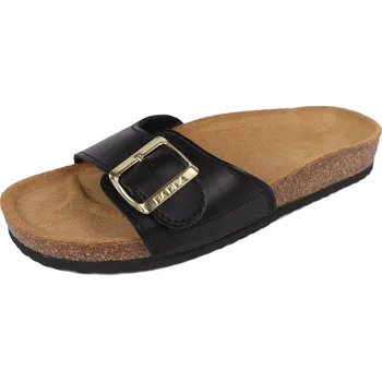 Dívčí bačkory Korkové celokožené, přezůvky BAREA 888032 černá Velikost: 41