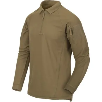 HELIKON HELIKON triko RANGE POLO, dlouhý rukáv - Coyote - XXXL