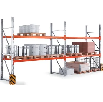 Dílenský regál META Paletový regál 5500x2700x1100 mm, 3 patra, přístavný