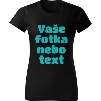 Dámské tričko Grooters Černé dámské tričko s vlastním motivem / fotkou Velikost: XS