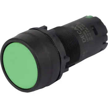 vypínač DECA CP2B-A1E10G tlačítkový spínač 400 V 8 A zelená s aretací (d x š x v) 29.9 x 20.5 x 55.5 mm 1 ks