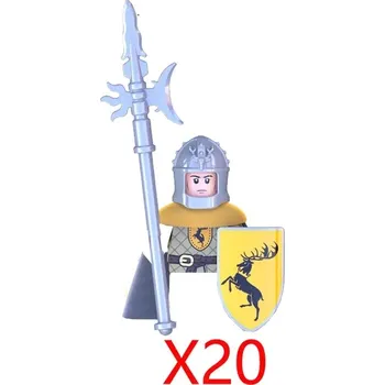 Figurka Vojenské stavebnice rytířů a anime figurky | lego styl figurky a komponenty - XP218-20PCS