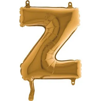Balónek Fóliový balónek zlaté písmeno "Z" - 35cm