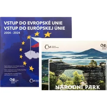 Sady oběžných mincí Národní park České Švýcarsko a Vstup ČR a SR do EU 2024