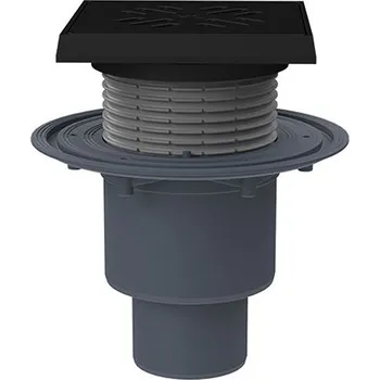 Odvodňovací žlab HL podlahová vpust DN50/75/110, svislý odtok, z.u. Primus blue(suchý sifon), pevná izolační příruba, litina 150x150 mm/137x137 mm (HL310PrblueG)