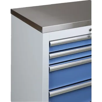 Dílenský regál Pracovní stolní deska EXPERT (3x skříňka), Nerez, 2041 x 463 x 36 mm