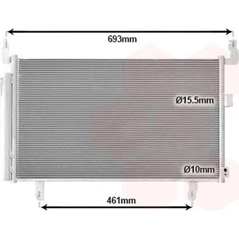 Klimatizace automobilu Kondenzátor, klimatizace VAN WEZEL 51015704