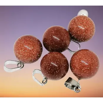 Přívěsek Avanturín zlatý přívěsek kulička cca 1,5 cm