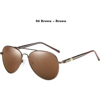 Sluneční brýle Polarizované sluneční brýle pilotka vintage unisex - 04 Hnědá - Hnědá